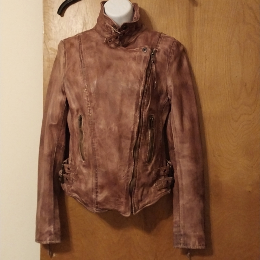 Muubaa Genuine Lambskin leather motorcycle jacket
